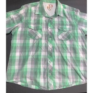 Mens‎ plaid short sleeve size XL
